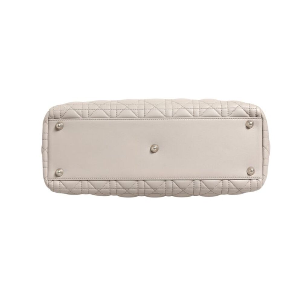 Christian Dior Lady Dior Large Grey Cannage Lambskin Women's Bag - Picture 4 of 6